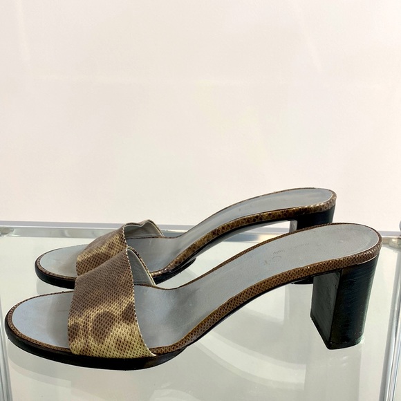 Gucci Snakeskin Leather Slide Heel Pumps Good Condition Trendy Classic Sexy - Picture 3 of 8